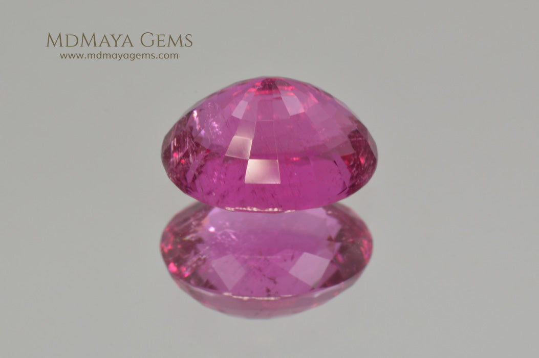 Neon Pink Rubellite Tourmaline from Mozambique Oval Cut 4.14 ct