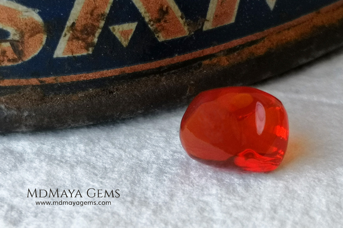 Polished Fire Opal 2.85 ct. Free form