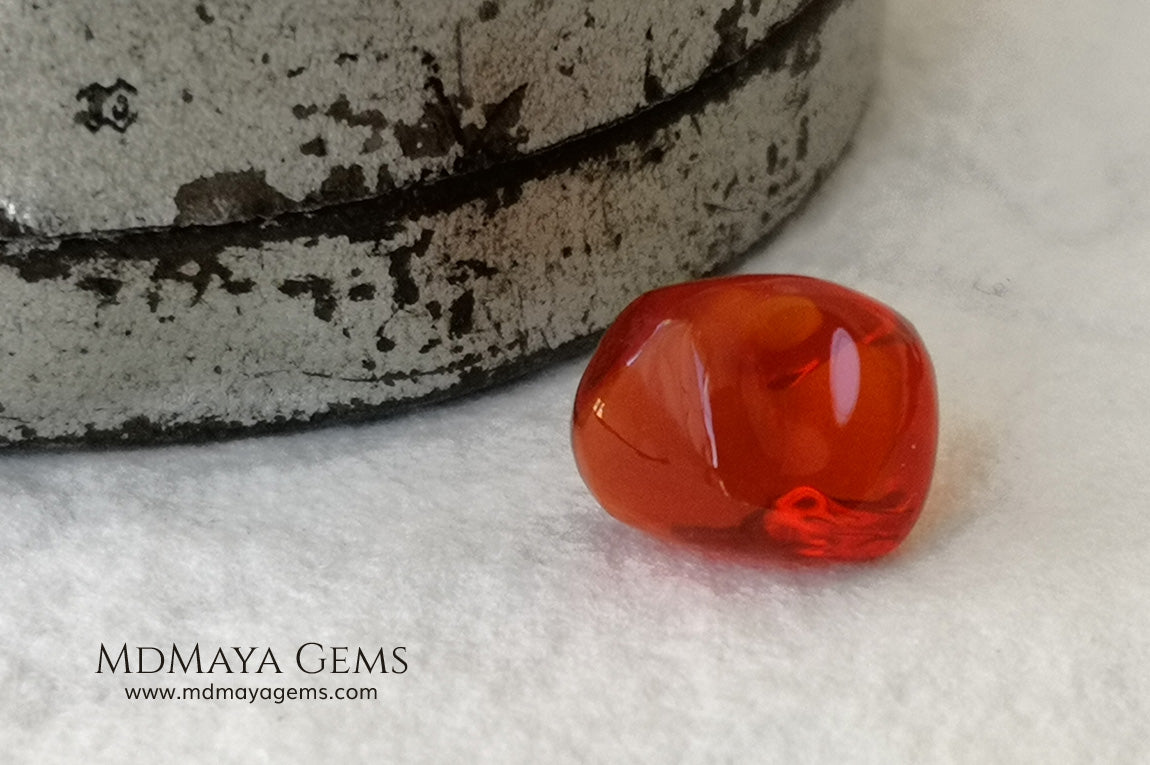 Polished Fire Opal 2.85 ct. Free form