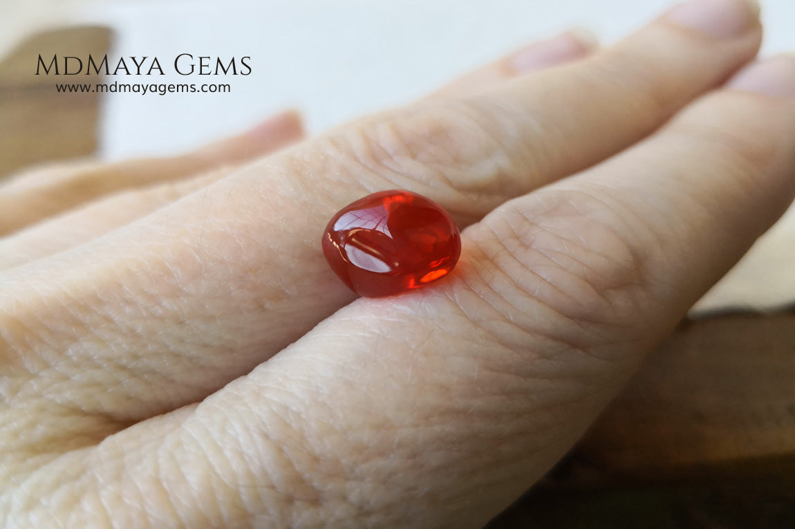 Polished Fire Opal 2.85 ct. Free form