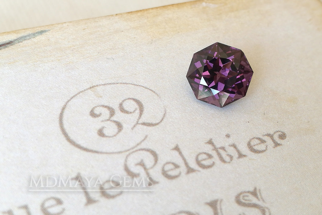 Natural Purple Spinel from Sri Lanka. Octagon Cut. 1.85 ct.