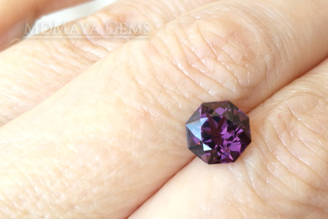 Natural Purple Spinel from Sri Lanka. Octagon Cut. 1.85 ct.
