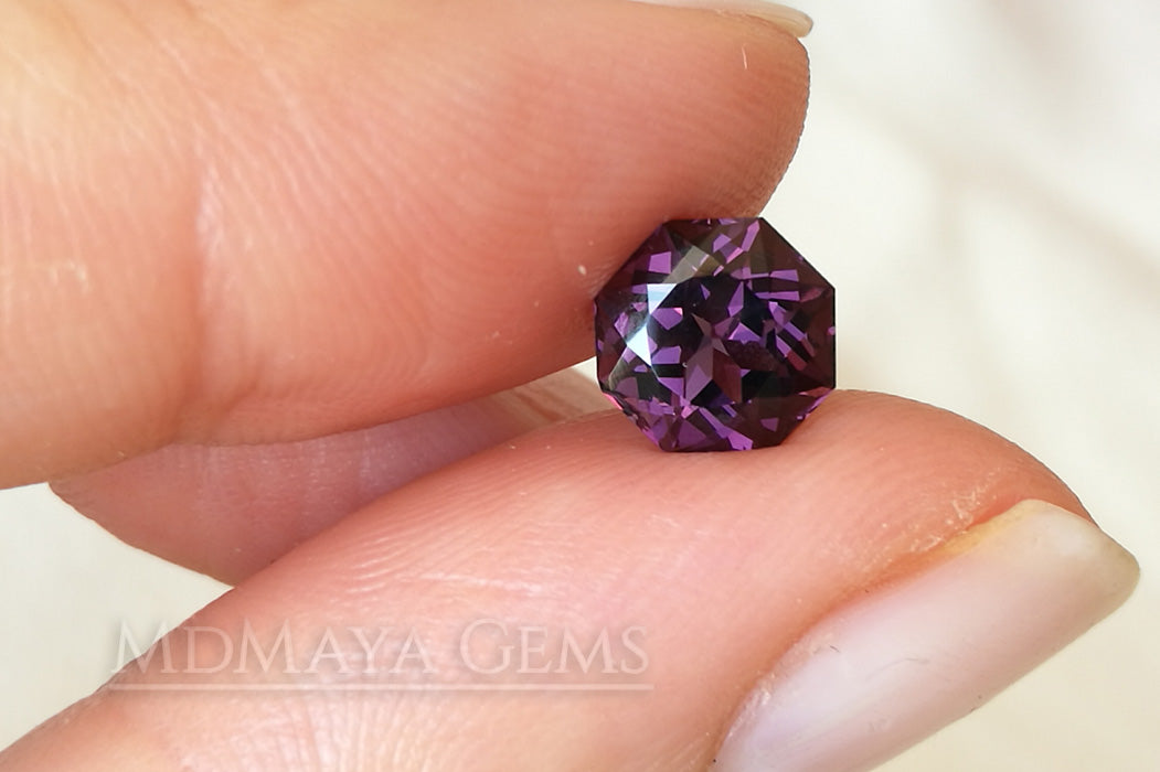 Natural Purple Spinel from Sri Lanka. Octagon Cut. 1.85 ct.