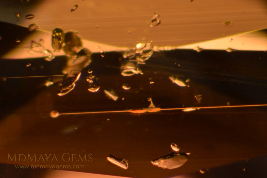 Inclusions in bicolour tourmaline 2.33 ct