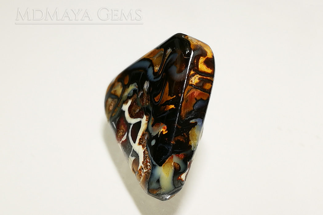 Australian Boulder Opal Cabochon Cut 10.38 ct Natural Matrix Unheated Opal Beautiful Pattern