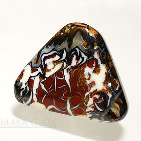 Australian Boulder Opal Cabochon Cut 10.38 ct Natural Matrix Unheated Opal Beautiful Pattern