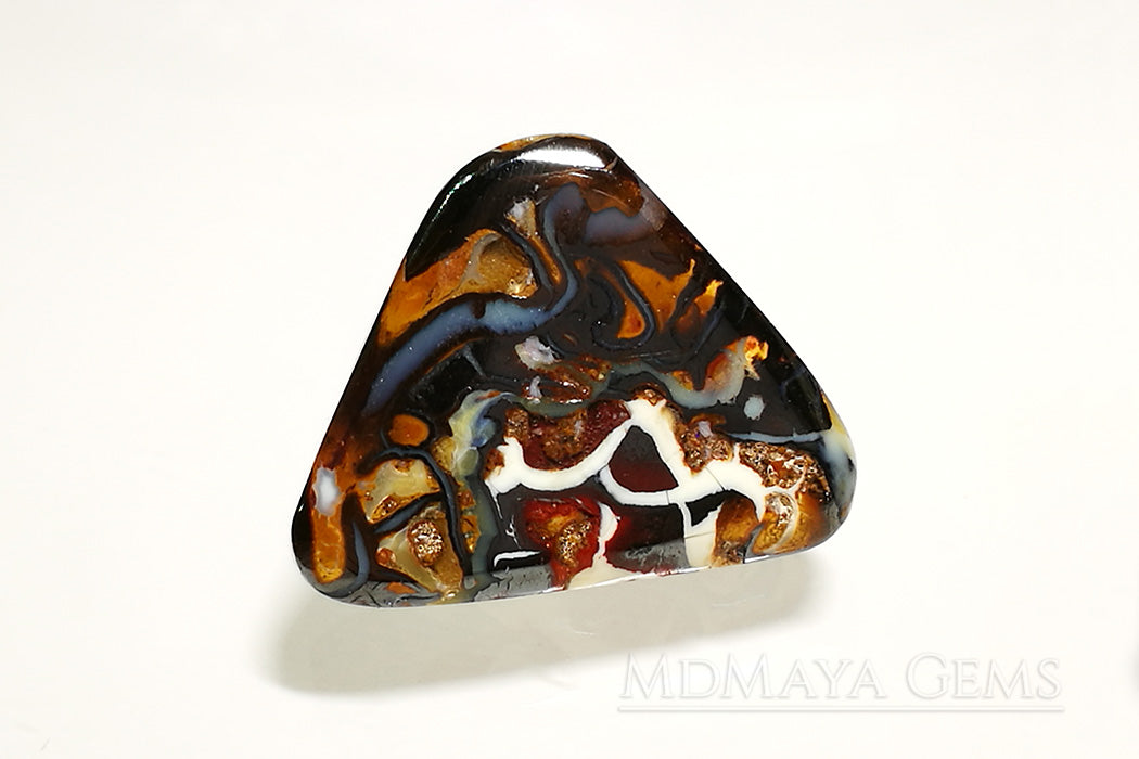 Australian Boulder Opal Cabochon Cut 10.38 ct Natural Matrix Unheated Opal Beautiful Pattern