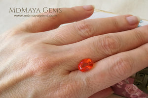Charismatic Mexican Fire Opal. Oval cut. 2.04 ct.