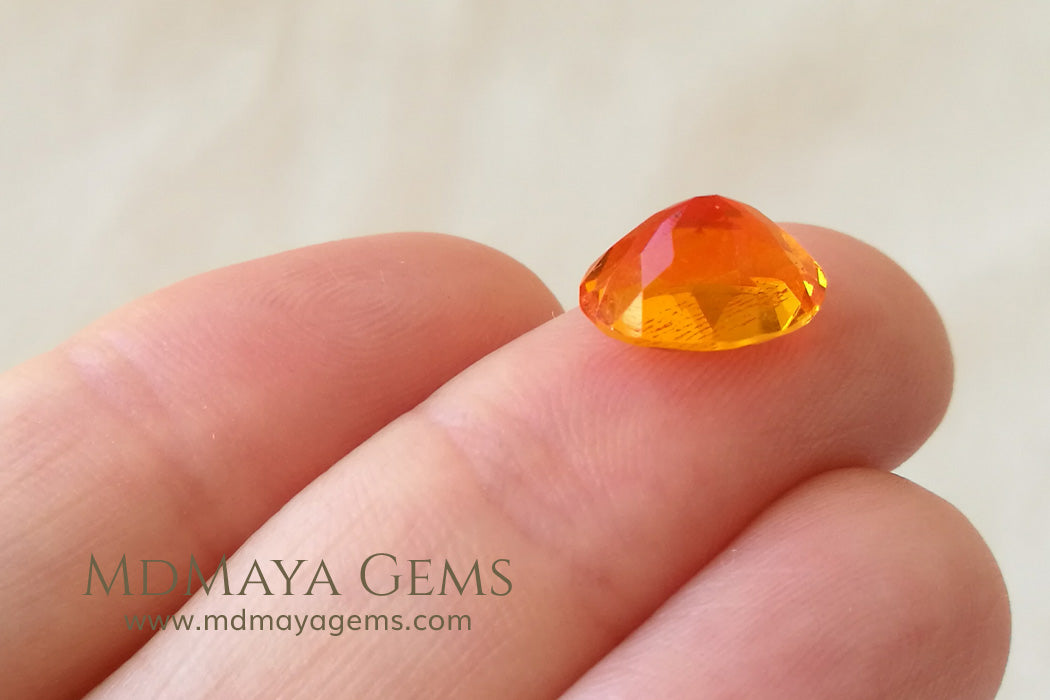 Charismatic Mexican Fire Opal. Oval cut. 2.04 ct.