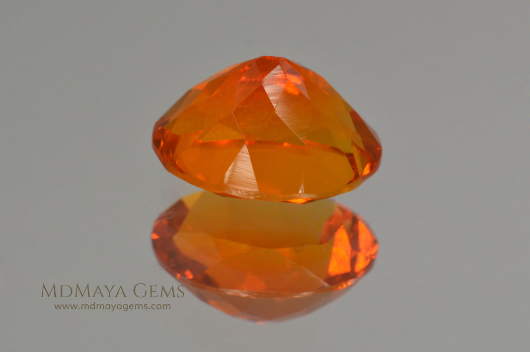 Charismatic Mexican Fire Opal. Oval cut. 2.04 ct.