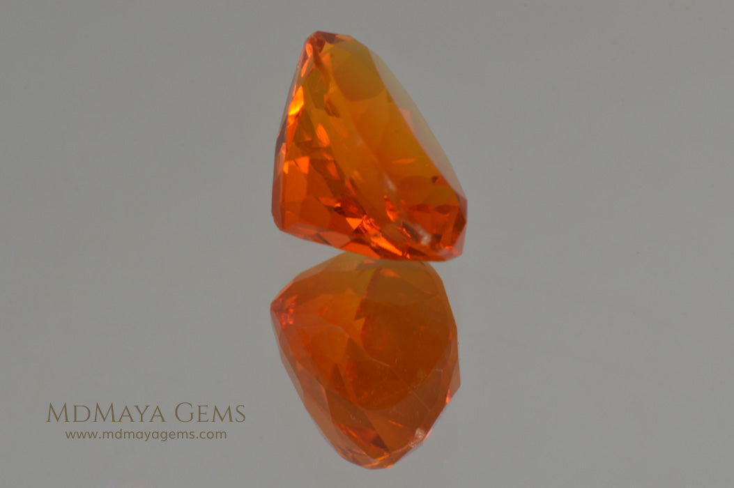 Charismatic Mexican Fire Opal. Oval cut. 2.04 ct.