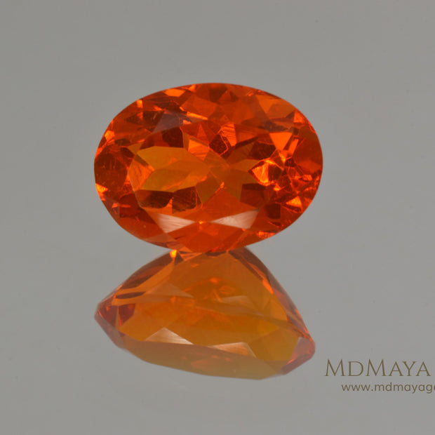 Charismatic Mexican Fire Opal. Oval cut. 2.04 ct.