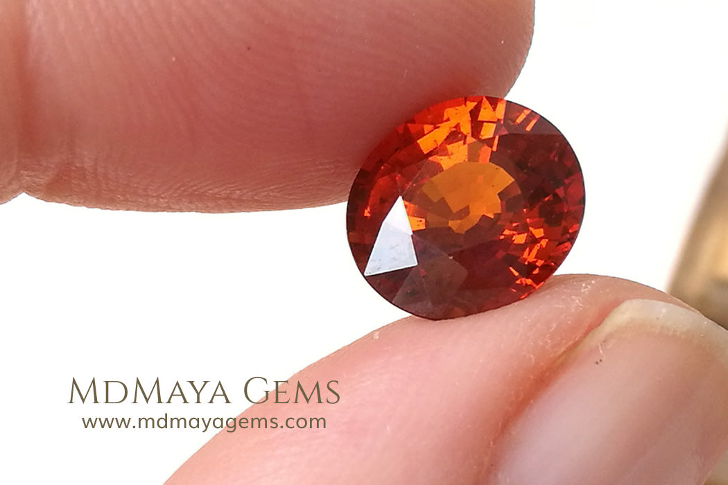 Gorgeous Orange  Spessartite Garnet Oval Cut 4.23 ct