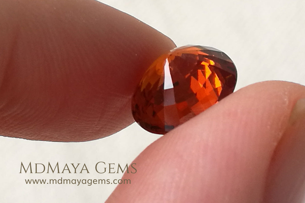Gorgeous Orange  Spessartite Garnet Oval Cut 4.23 ct
