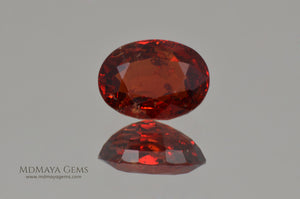 Rich orangy Red Burmese Spinel Oval cut 3.40 ct