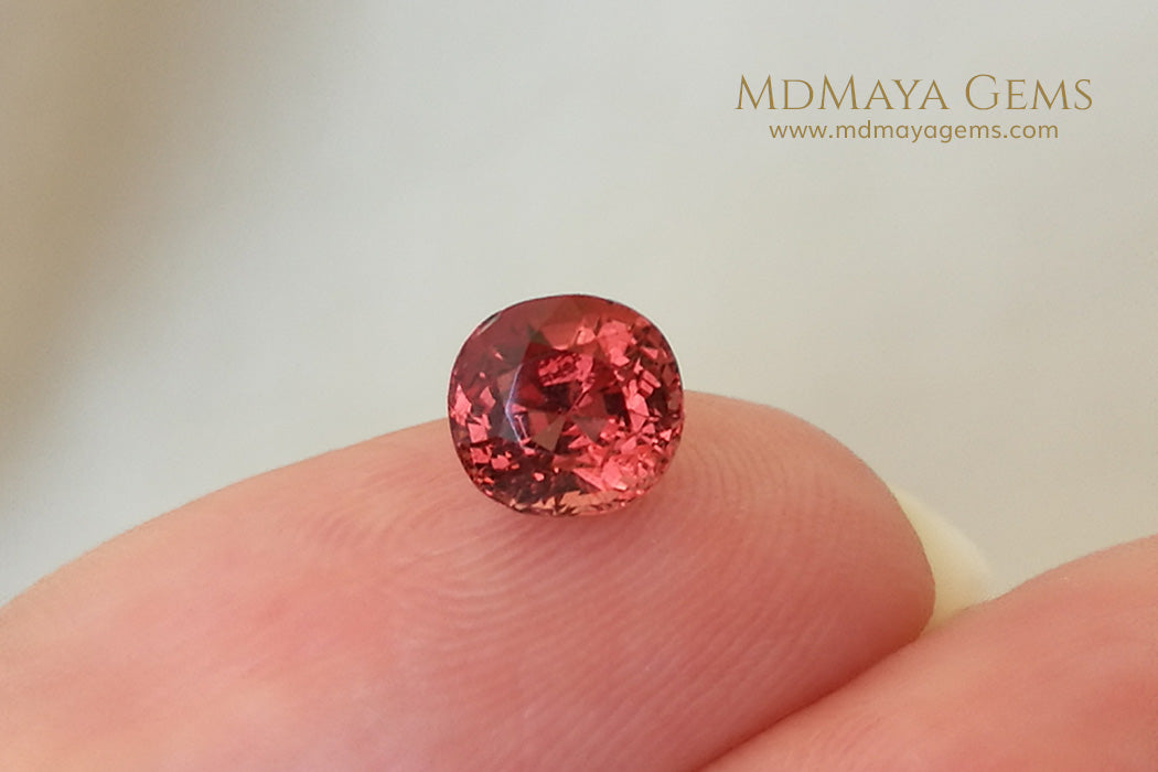 Magnificent Rich Orange Red Spinel Cushion Cut 1.22 ct