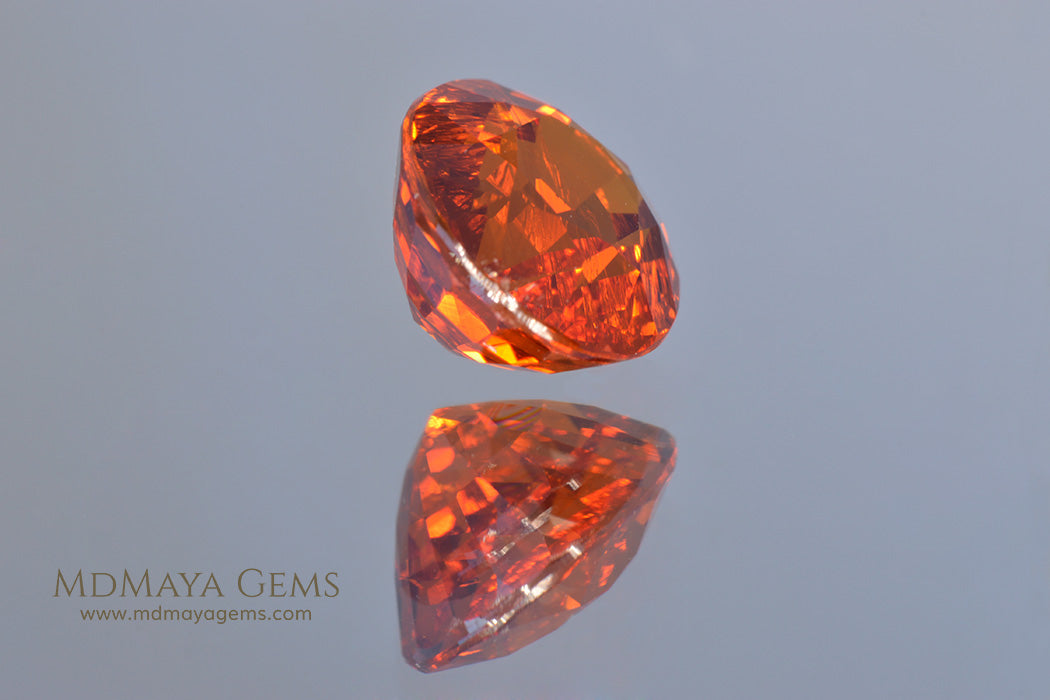 Brilliant Orange Spessartite Garnet Oval cut 5.26 ct