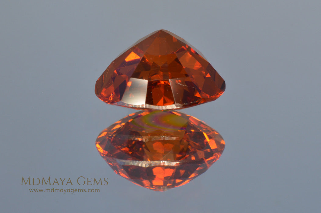 Vivid Orange Mandarin Spessartite Garnet Pear cut 4.26 ct