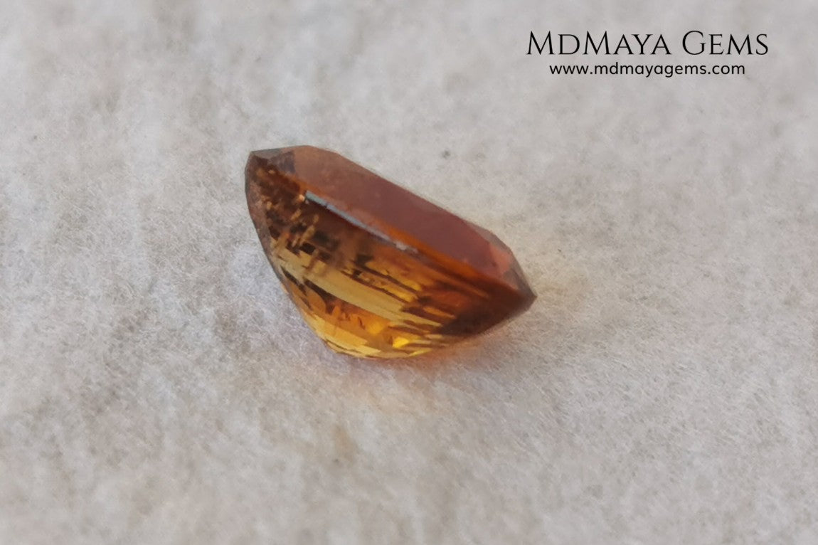  Orange Tourmaline from Tanzania. 1.02 ct. Oval cut. Rare gemstone with a beautiful honey color. It will look perfect in any piece of jewelry. 