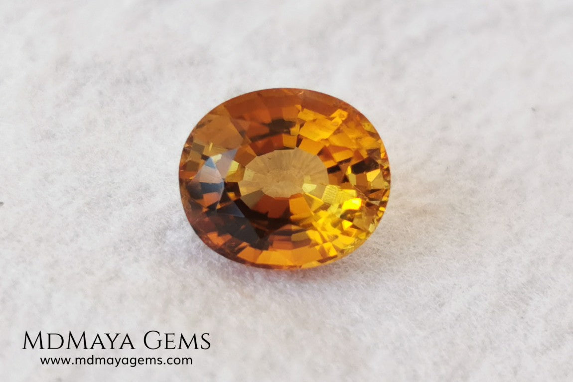 Natural Orange Tourmaline from Tanzania. 1.25 ct. Oval cut. This gem shows a beautiful pleochroism, it will be amazing in a ring. A beautiful natural gemstone without any treatment within affordable for all.
