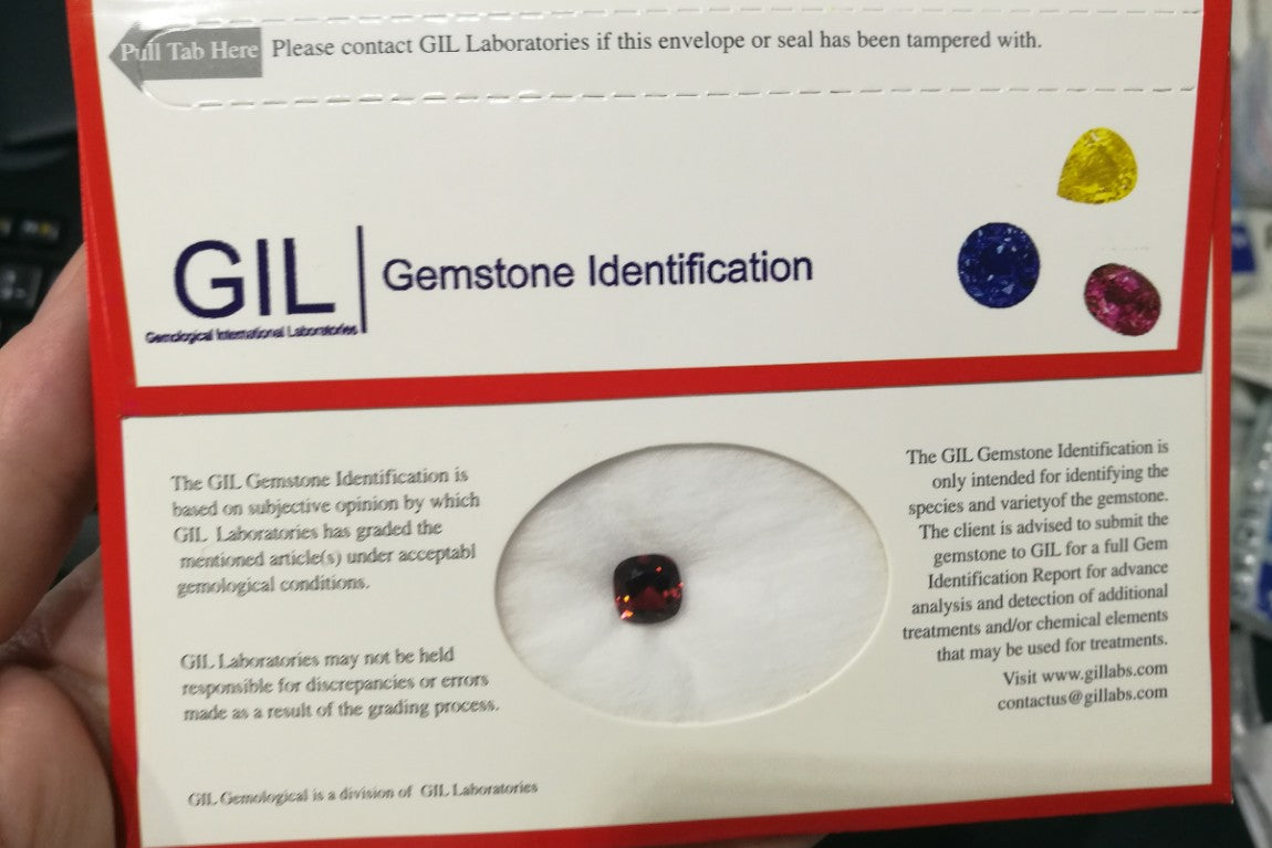 Gemstone certificate image