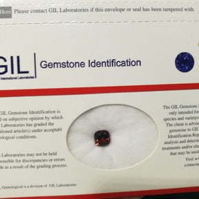 Reddish Orange Tourmaline for sale 1.77 ct cushion cut 7*7 mm MdMaya Gems