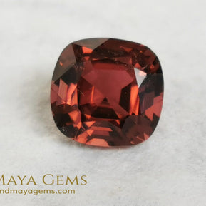 Reddish Orange Tourmaline for sale 1.77 ct cushion cut 7*7 mm MdMaya Gems
