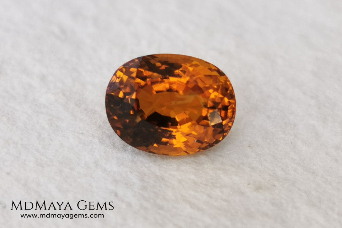  Orange Tourmaline from Tanzania. 2.06ct. Oval cut. There are not many orange gems, although it is the favorite color of many people and these look impressive mounted in jewelry. A natural and untreated precious stone at an affordable price.