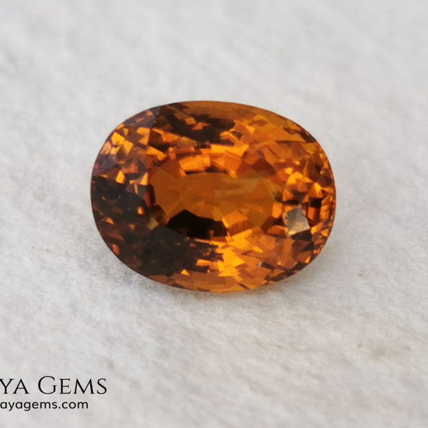  Orange Tourmaline from Tanzania. 2.06ct. Oval cut. There are not many orange gems, although it is the favorite color of many people and these look impressive mounted in jewelry. A natural and untreated precious stone at an affordable price.