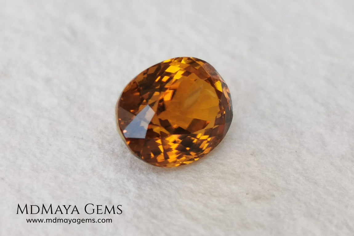  Orange Tourmaline from Tanzania. 2.06ct. Oval cut. There are not many orange gems, although it is the favorite color of many people and these look impressive mounted in jewelry. A natural and untreated precious stone at an affordable price.