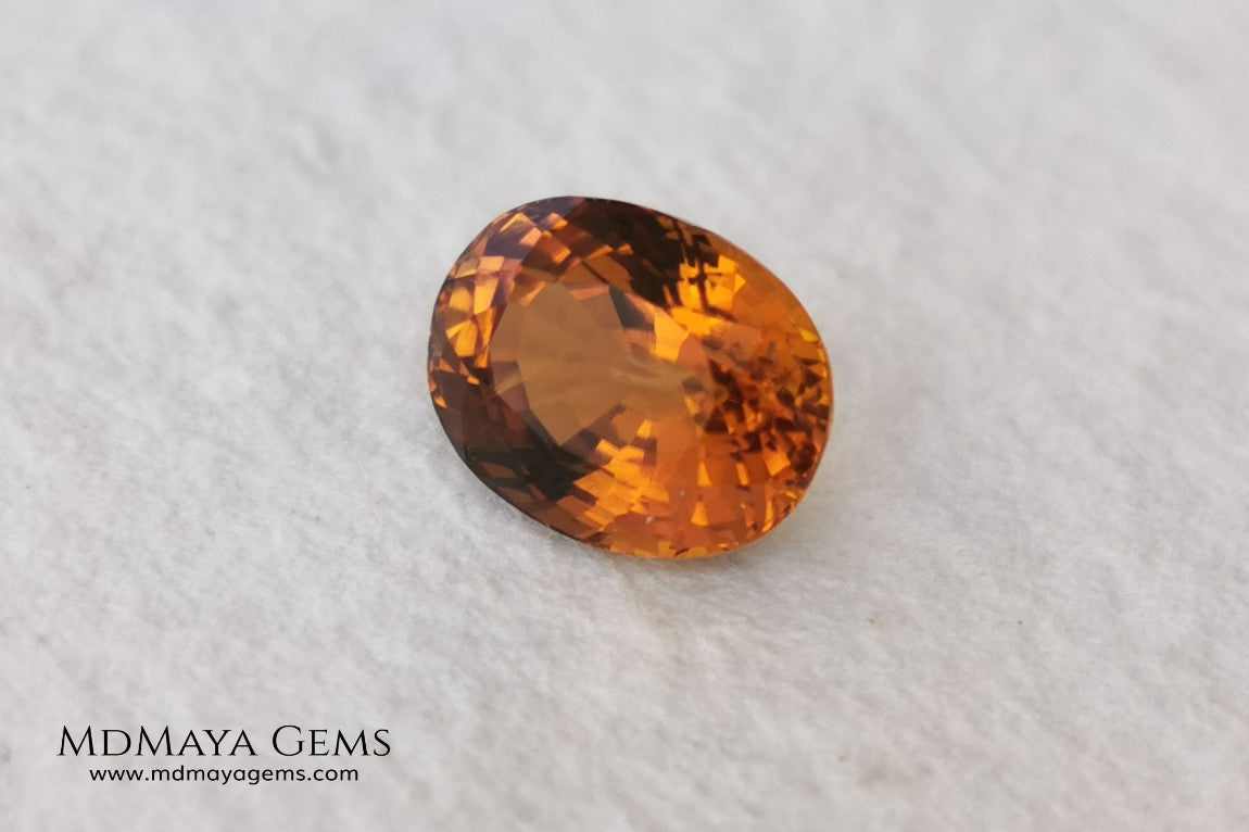  Orange Tourmaline from Tanzania. 2.06ct. Oval cut. There are not many orange gems, although it is the favorite color of many people and these look impressive mounted in jewelry. A natural and untreated precious stone at an affordable price.