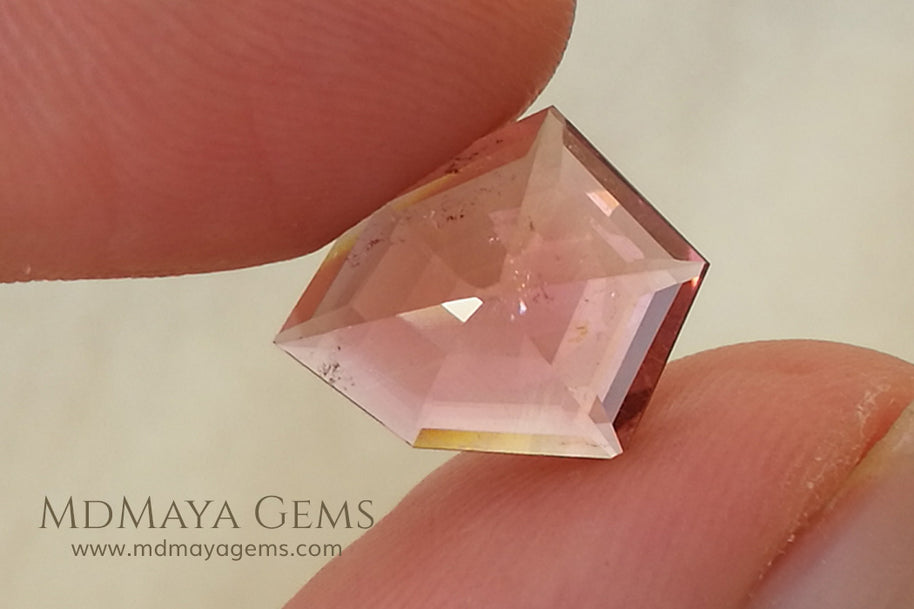 Orangy Red Tourmaline Fancy Cut 3.80 ct