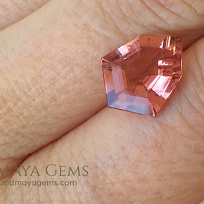 Orangy Red Tourmaline Fancy Cut 3.80 ct