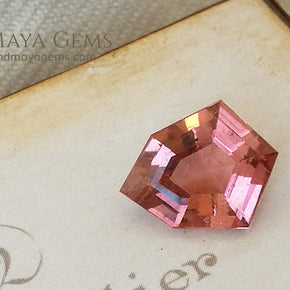 Orangy Red Tourmaline Fancy Cut 3.80 ct