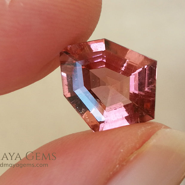 Orangy Red Tourmaline Fancy Cut 3.80 ct