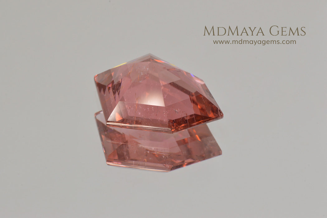 Orangy Red Tourmaline Fancy Cut 3.80 ct