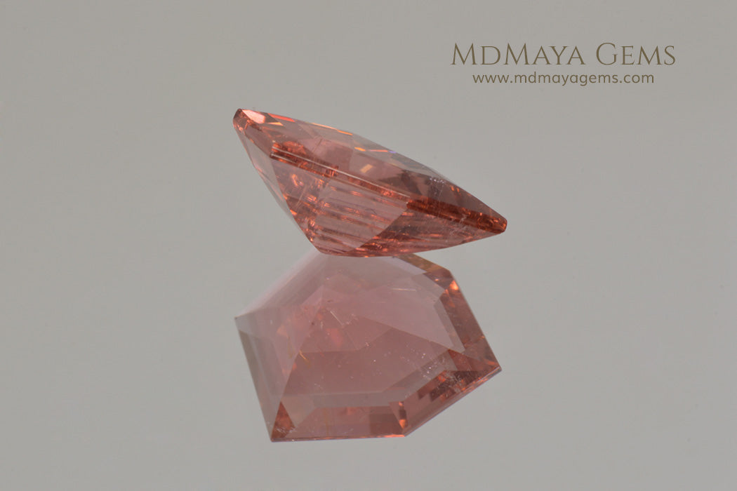 Orangy Red Tourmaline Fancy Cut 3.80 ct