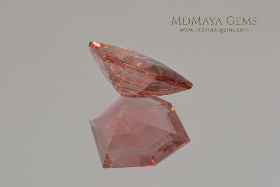 Orangy Red Tourmaline Fancy Cut 3.80 ct