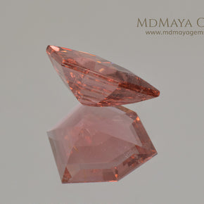 Orangy Red Tourmaline Fancy Cut 3.80 ct