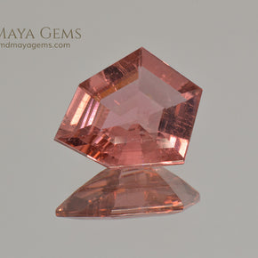 Orangy Red Tourmaline Fancy Cut 3.80 ct
