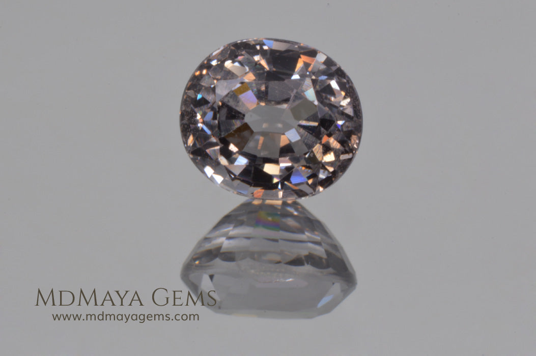 Nice bright Gray Spinel Oval Cut 1.55 ct