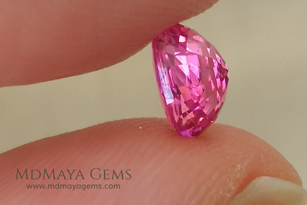  Neon Rich Pink Tanzanian Spinel Oval Cut 1.06 ct