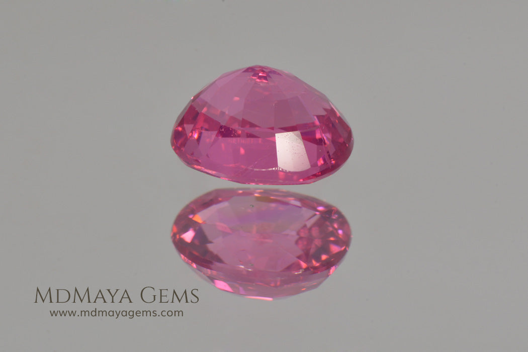  Neon Rich Pink Tanzanian Spinel Oval Cut 1.06 ct