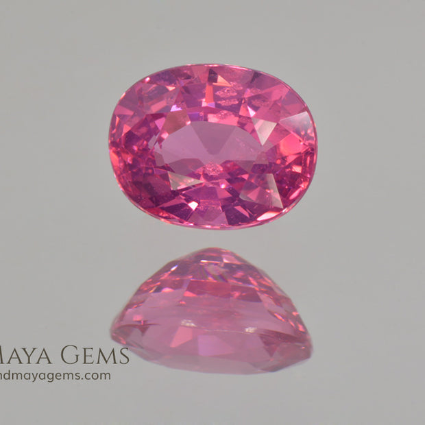  Neon Rich Pink Tanzanian Spinel Oval Cut 1.06 ct