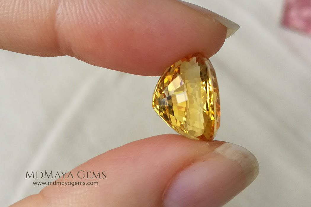 Golden Yellow Citrine Oval Cut 7.68 ct