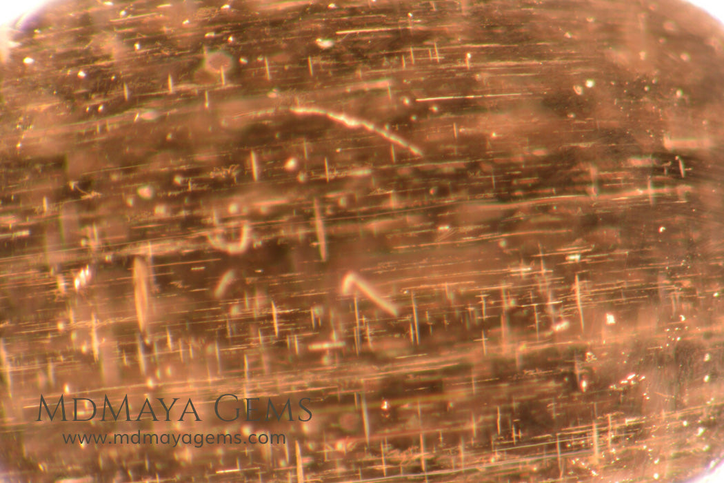 Pair Genuine Cabochon light blue Aquamarine 3.34 ct under microscope