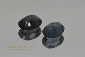 Beautiful Pair of Deep Blue Mogok Spinel Oval cut 6.34 ct total