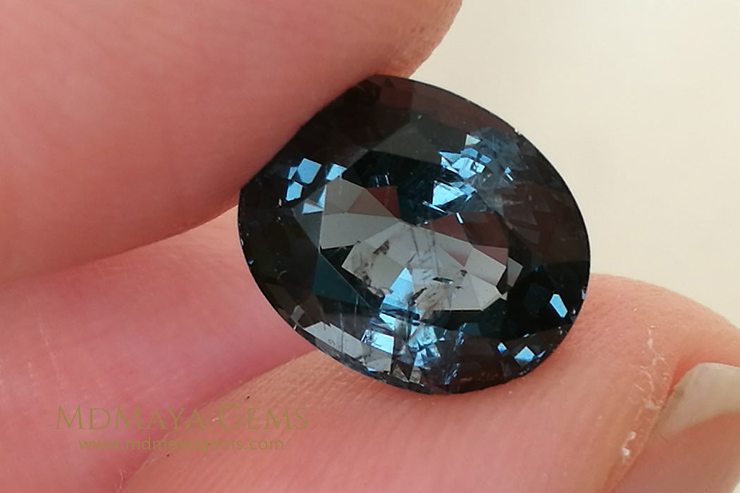 Beautiful Pair of Deep Blue Mogok Spinel Oval cut 6.34 ct total