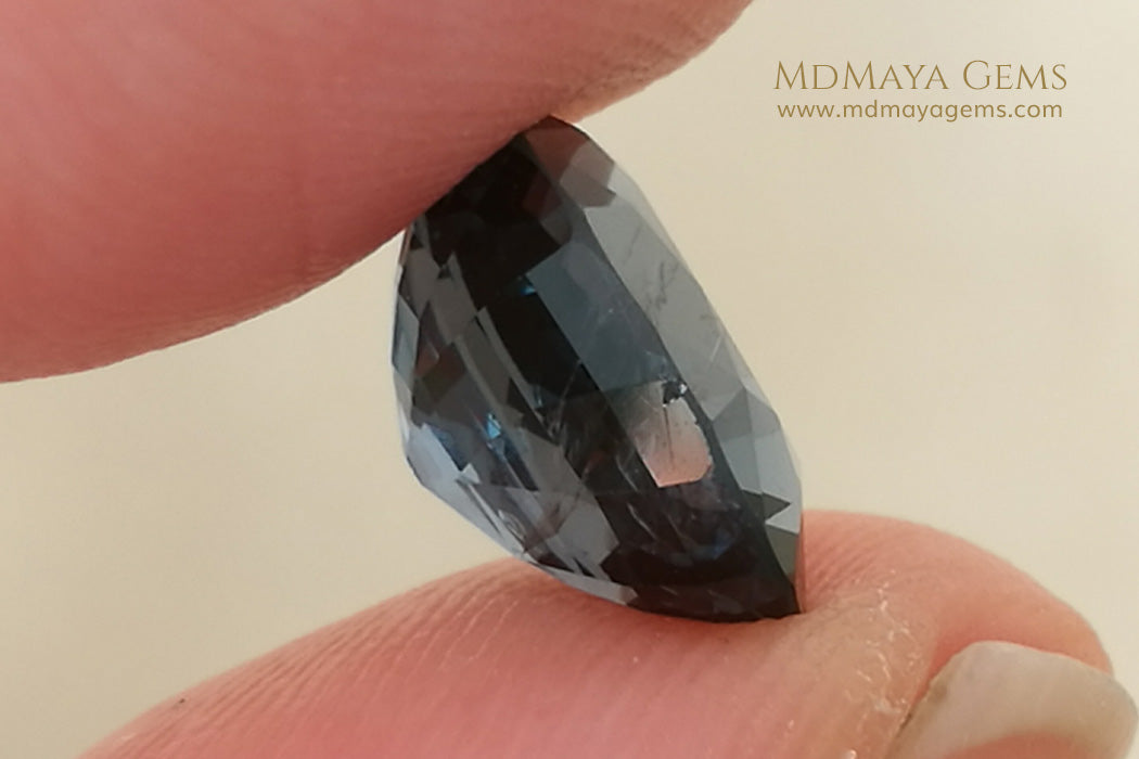 Beautiful Pair of Deep Blue Mogok Spinel Oval cut 6.34 ct total