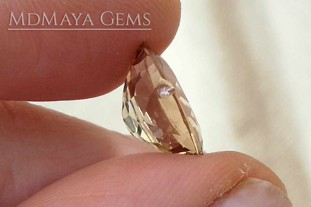 Lively pair of Light Brown Topaz 10.67 ct.